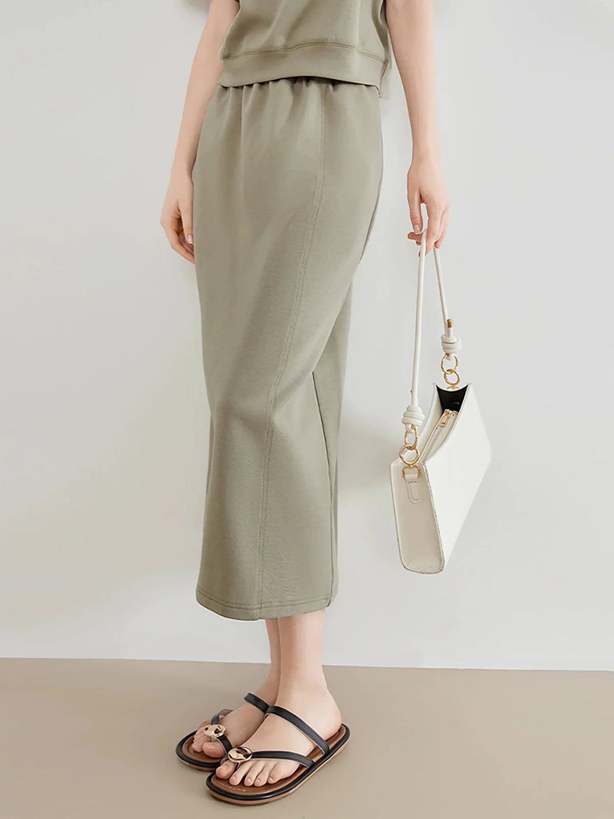 Simple Temperament T-Shirt Skirt Set