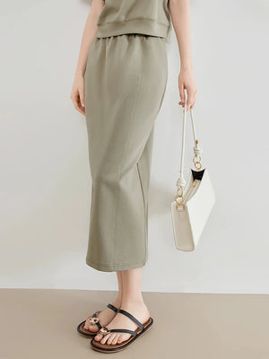 Simple Temperament T-Shirt Skirt Set