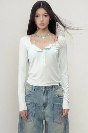 Simple U-Neck Tee