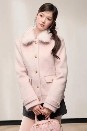 Single-Breasted Woolen Jacket