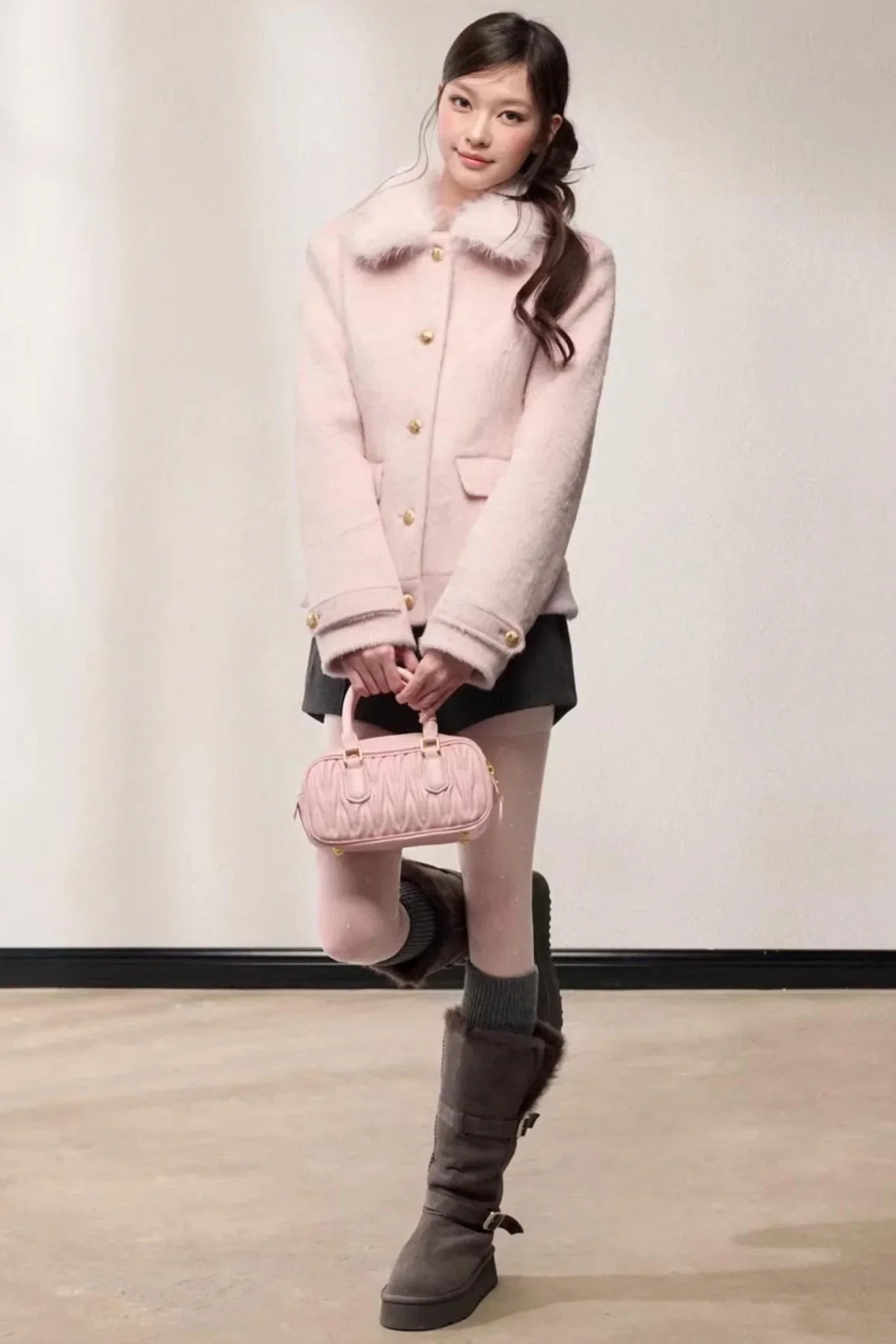 Single-Breasted Woolen Jacket