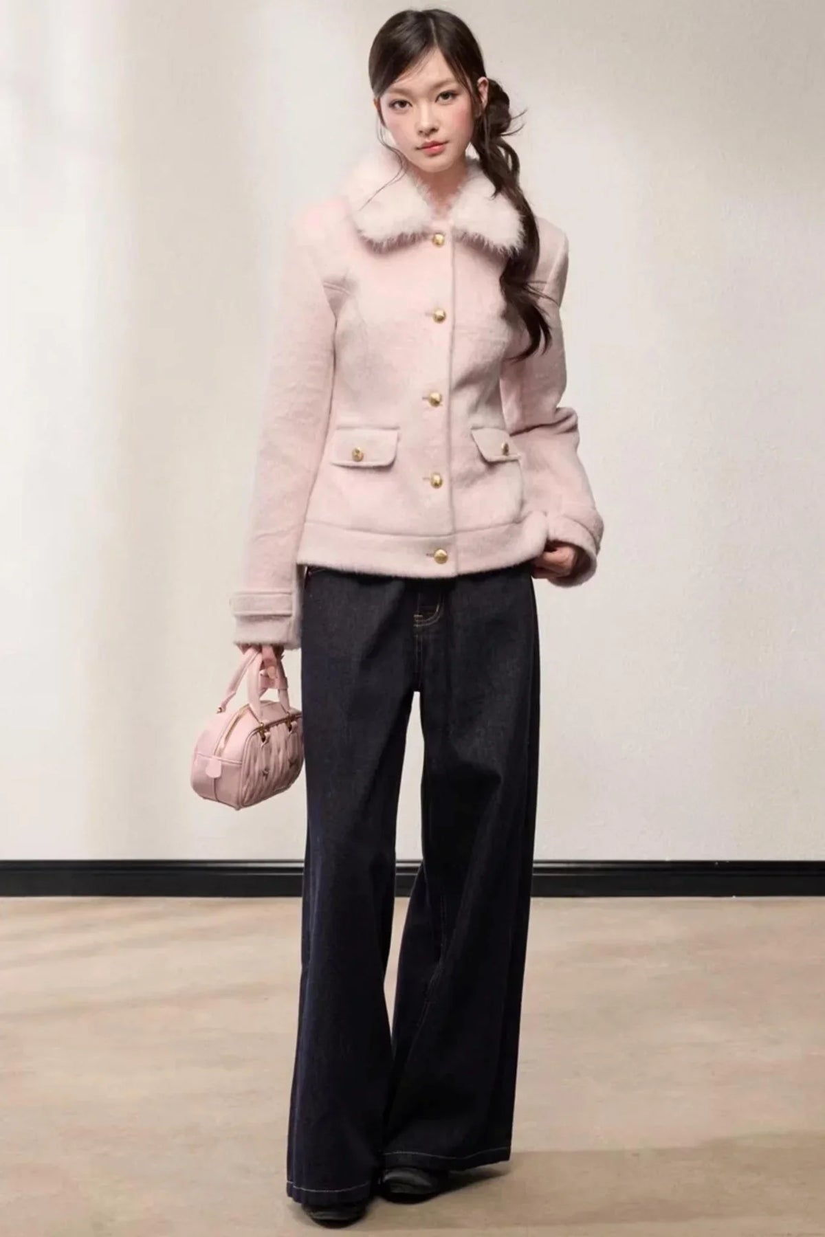 Single-Breasted Woolen Jacket