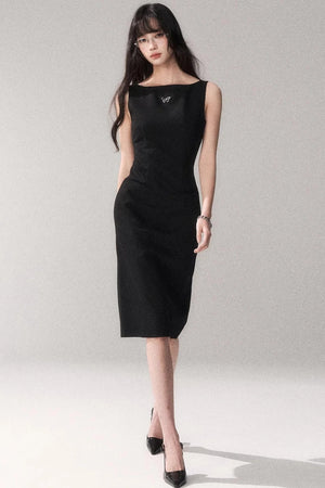 Siren Off-Shoulder Gray Dress