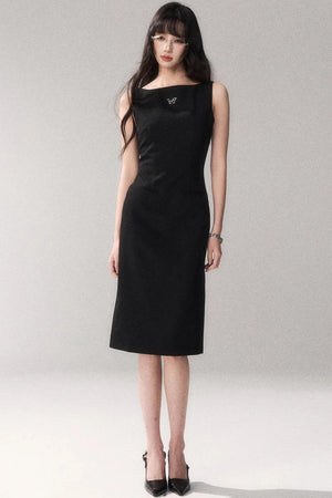 Siren Off-Shoulder Gray Dress