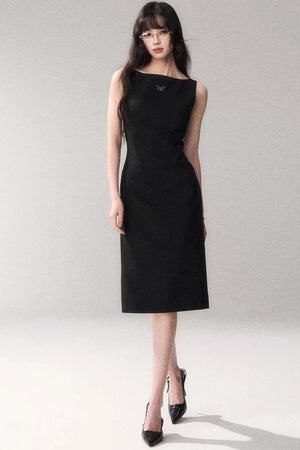 Siren Off-Shoulder Gray Dress