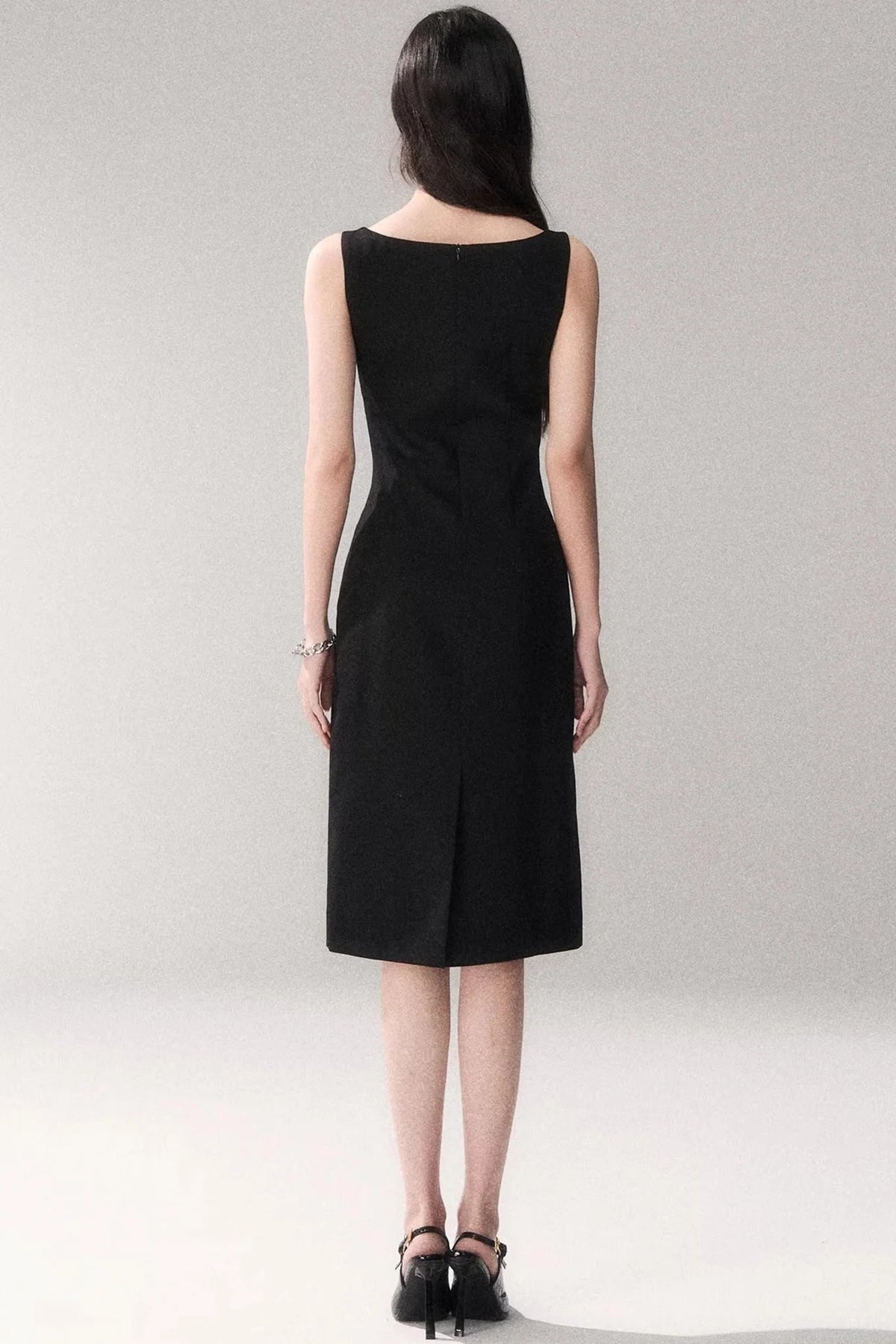 Siren Off-Shoulder Gray Dress