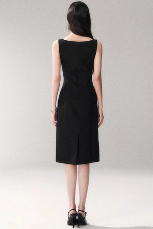 Siren Off-Shoulder Gray Dress