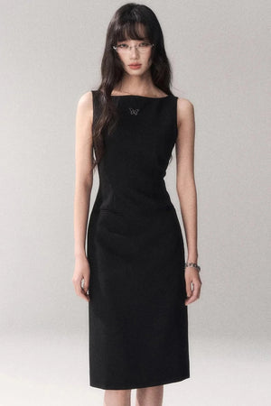 Siren Off-Shoulder Gray Dress