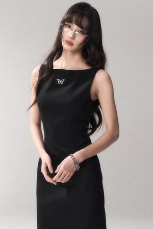 Siren Off-Shoulder Gray Dress