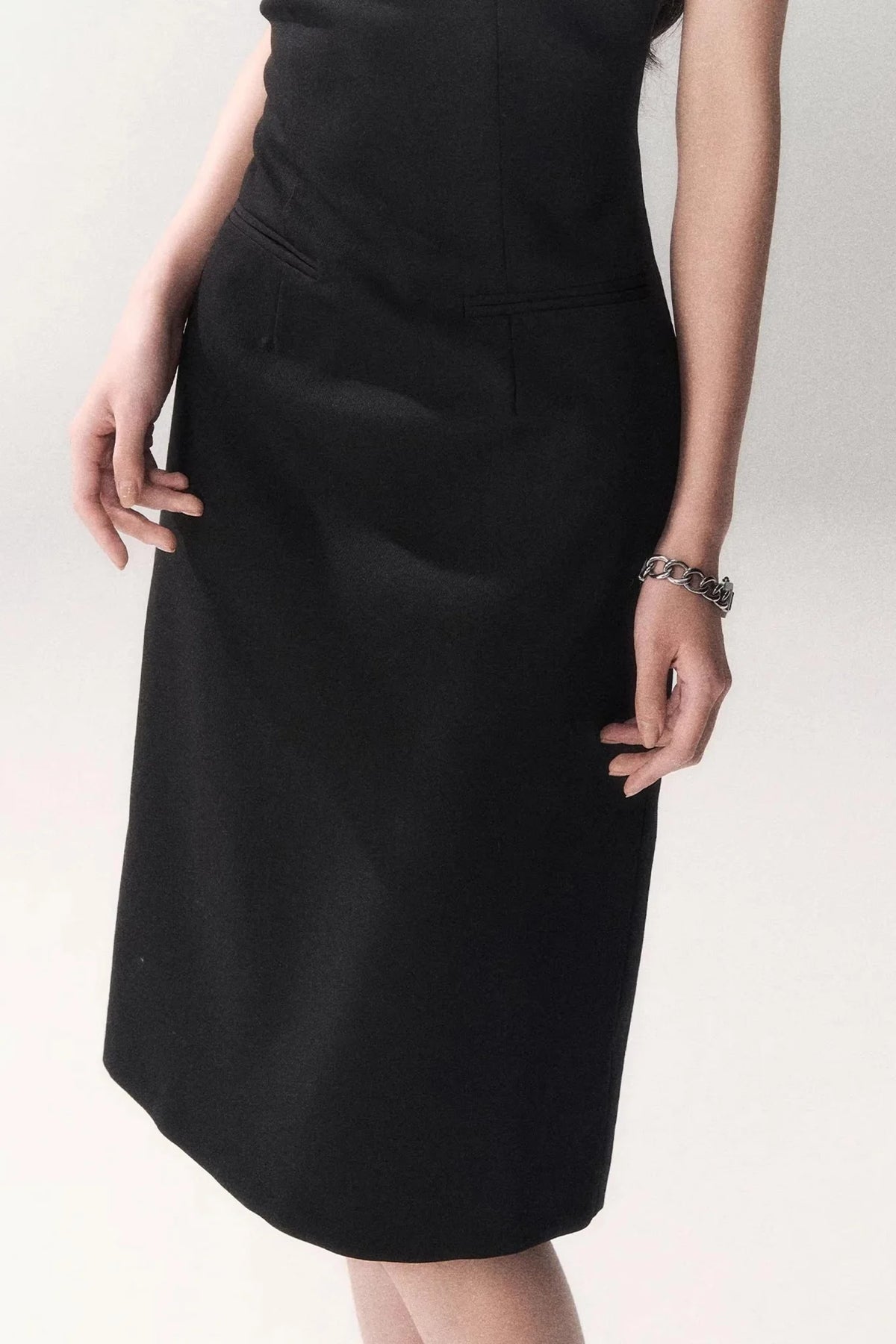 Siren Off-Shoulder Gray Dress