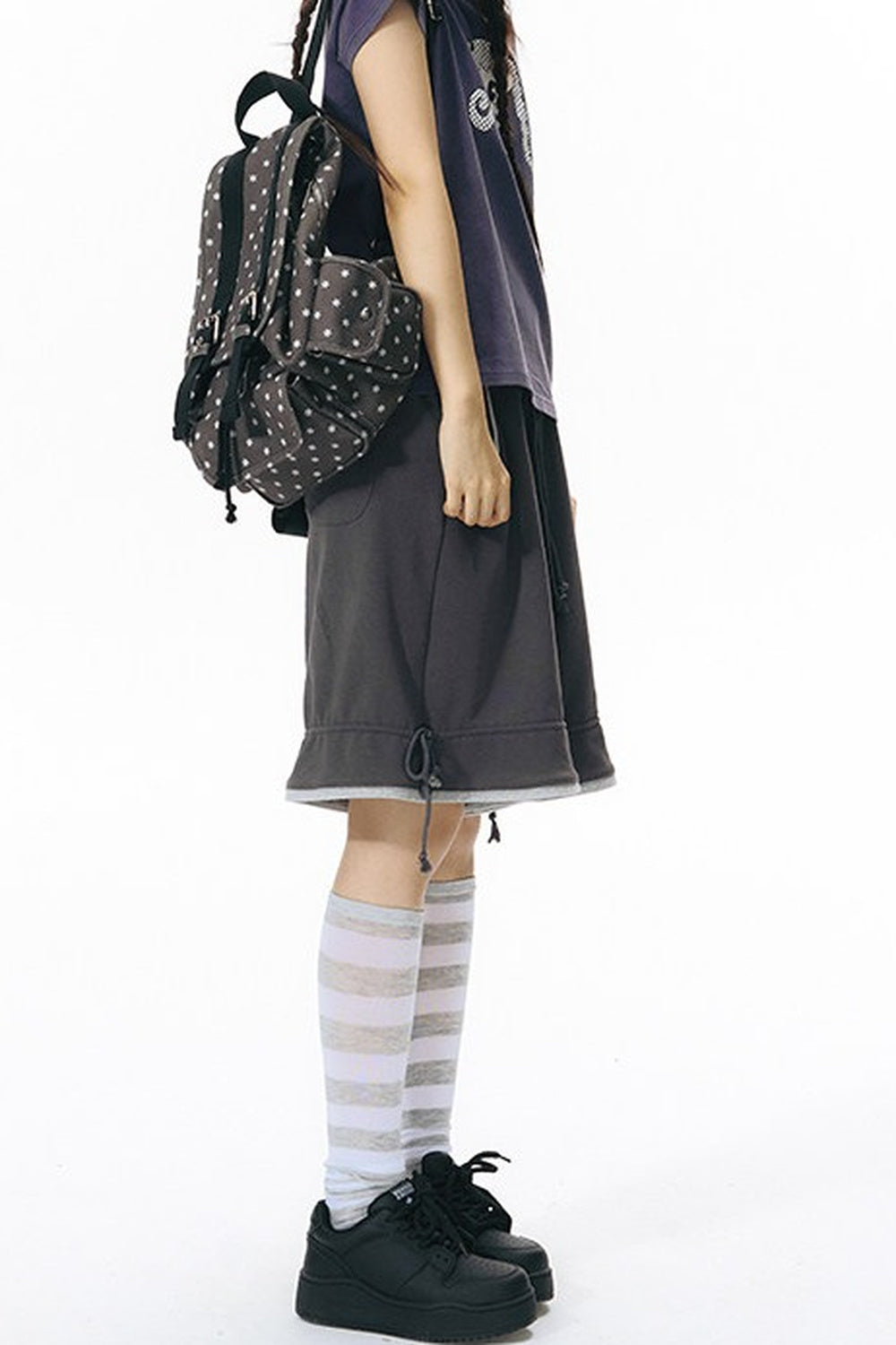 Six-Pointed Star Multi-Pocket Canvas Backpack