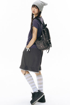 Six-Pointed Star Multi-Pocket Canvas Backpack