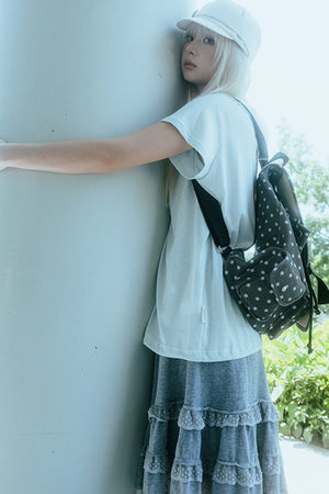 Six-Pointed Star Multi-Pocket Canvas Backpack