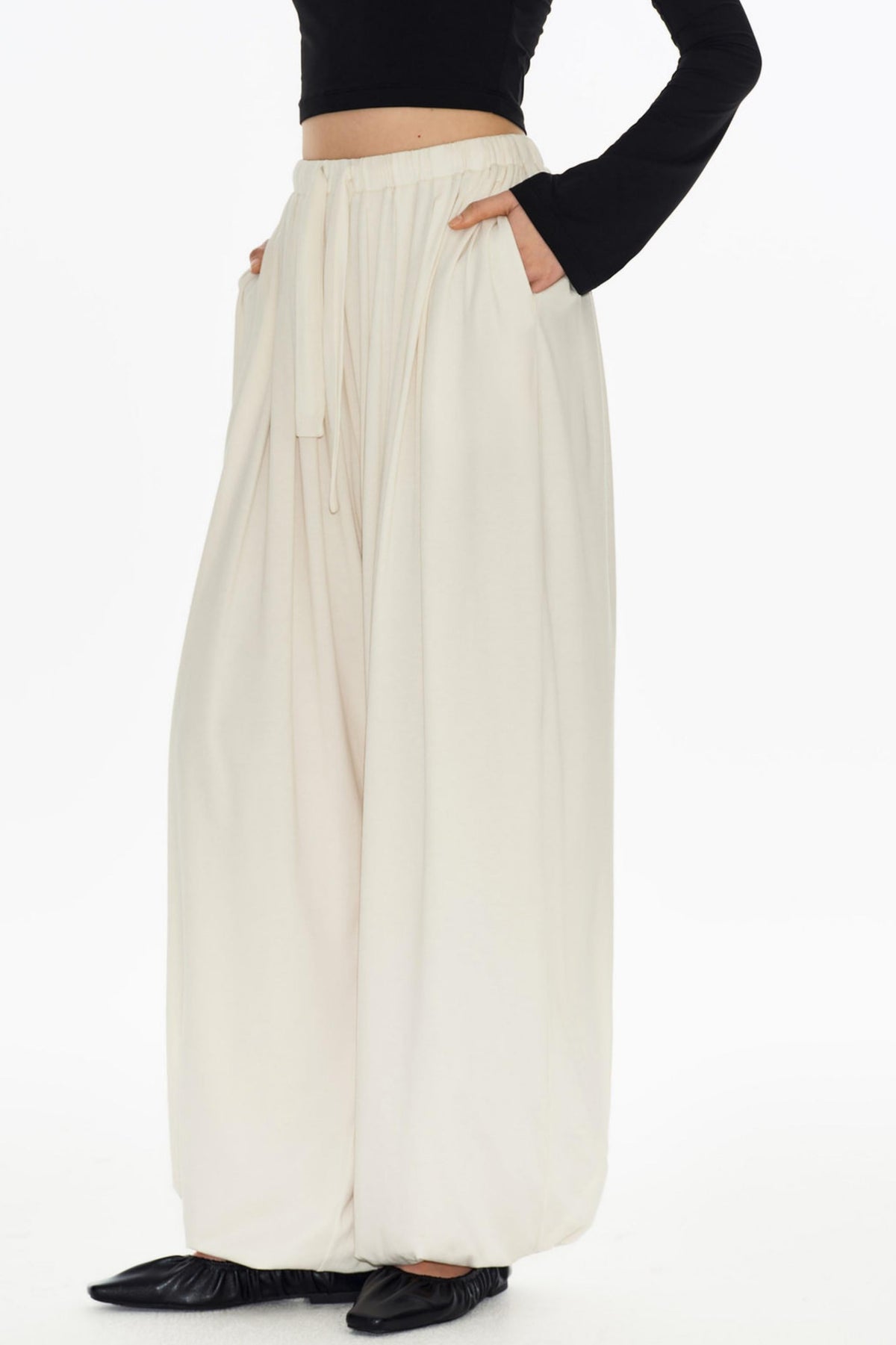 Skin-Friendly Drapey Lantern Pants