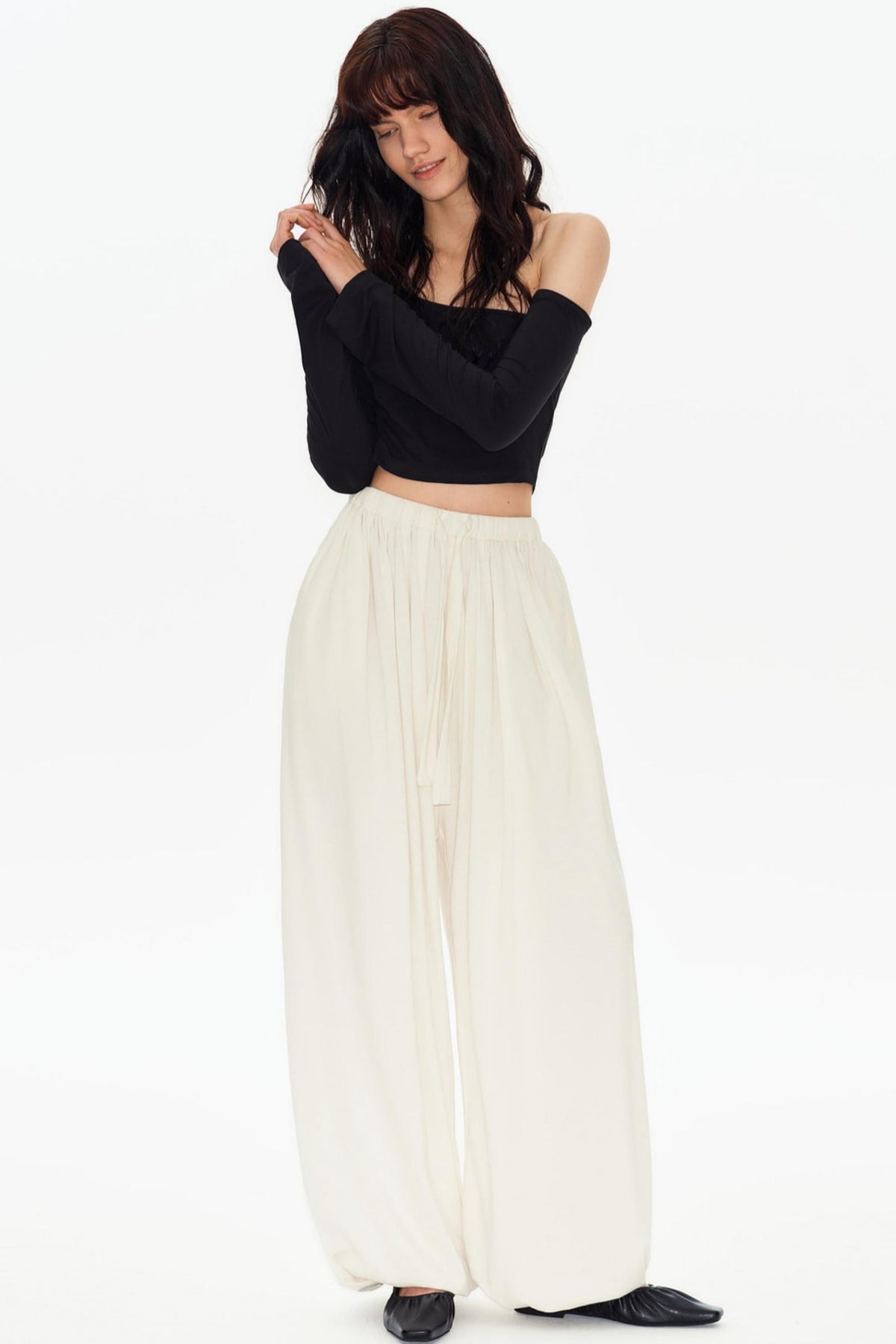 Skin-Friendly Drapey Lantern Pants