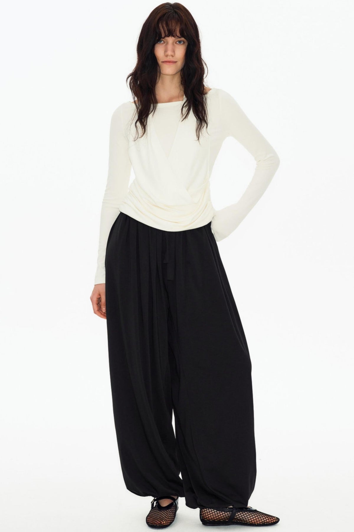 Skin-Friendly Drapey Lantern Pants