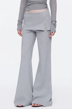 Skin-Friendly Knit Skirt Pants