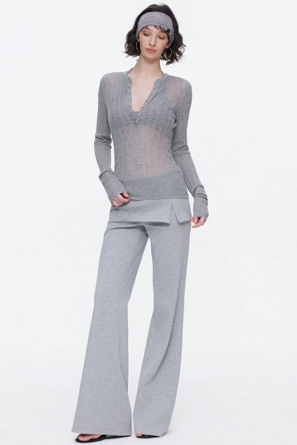 Skin-Friendly Knit Skirt Pants