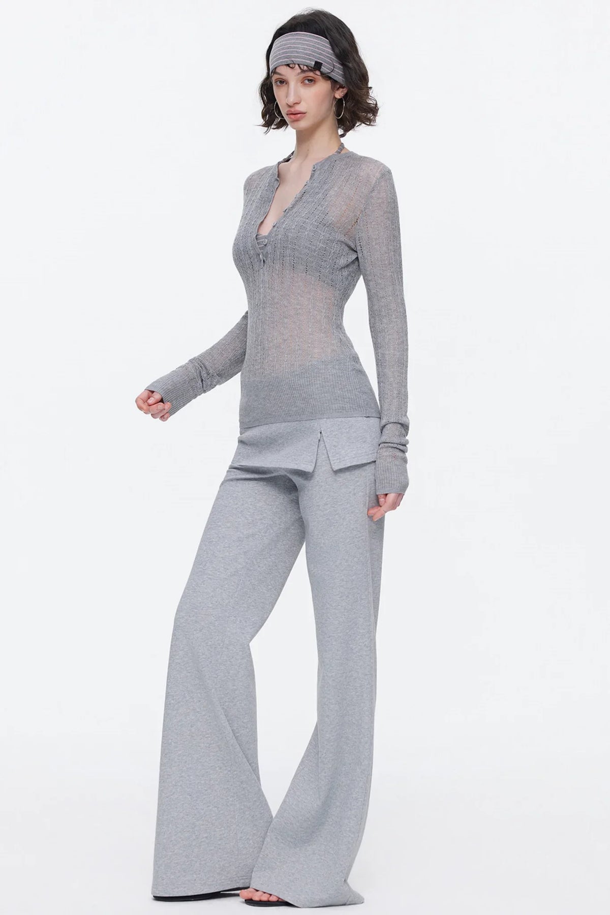 Skin-Friendly Knit Skirt Pants