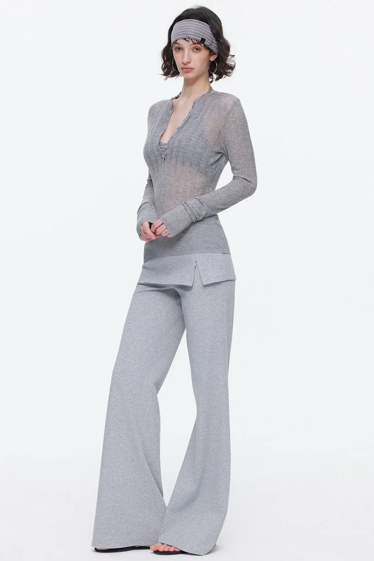 Skin-Friendly Knit Skirt Pants