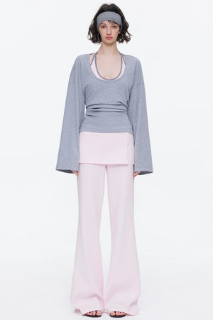 Skin-Friendly Knit Skirt Pants