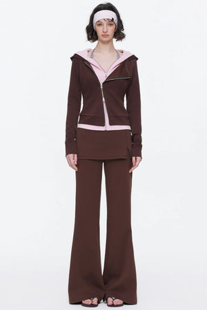 Skin-Friendly Knit Skirt Pants