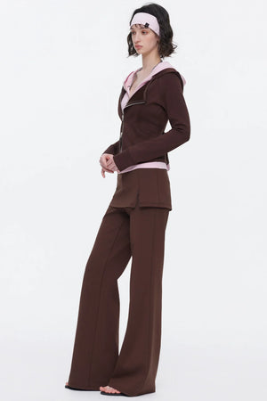 Skin-Friendly Knit Skirt Pants