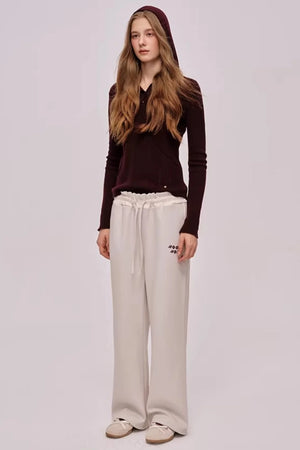 Skin-Friendly Wide-Leg Sweatpants
