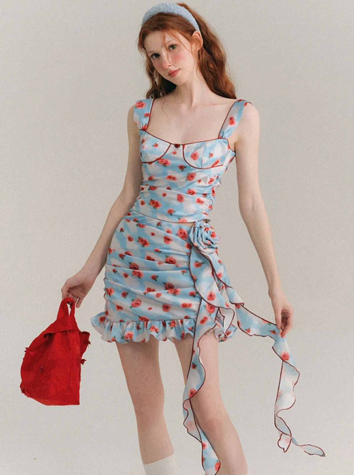 Sky Rosie Original Floral Suspender Skirt Set-Up