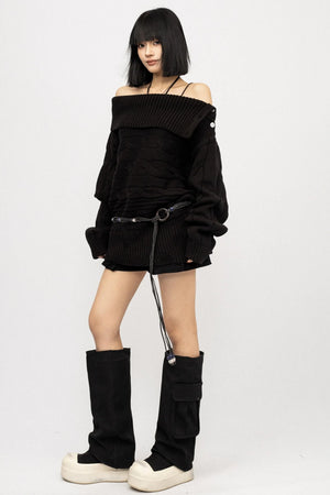 Slanted Shoulder Heavy Top
