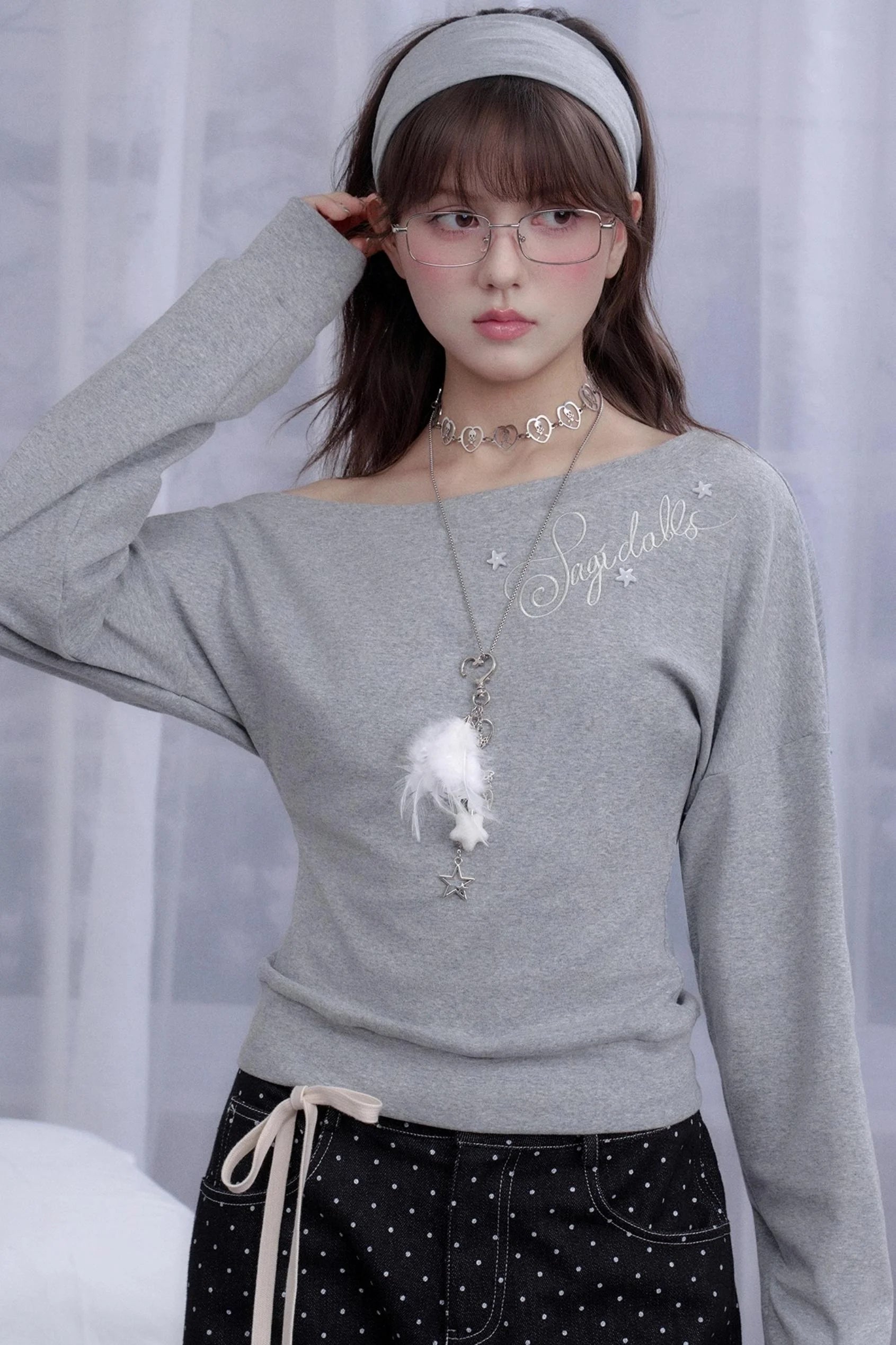 Slanted Shoulder Top