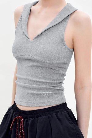 Sleek V-Neck Knit Vest
