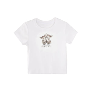 Sleepy Deer Printed Top