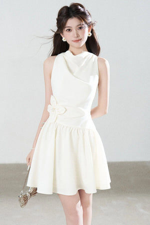 Sleeveless Cowl Neck A-Line Dress