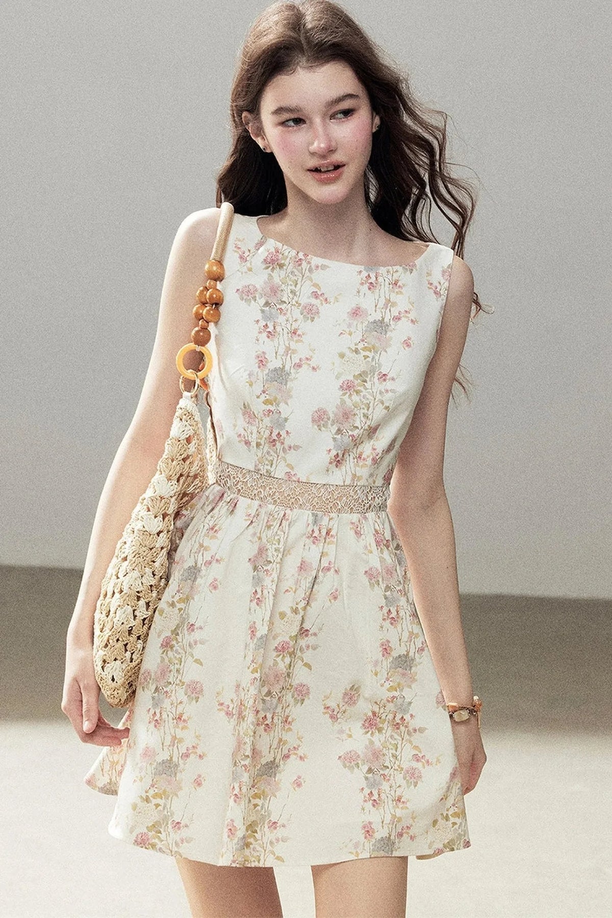 Sleeveless Floral Dress