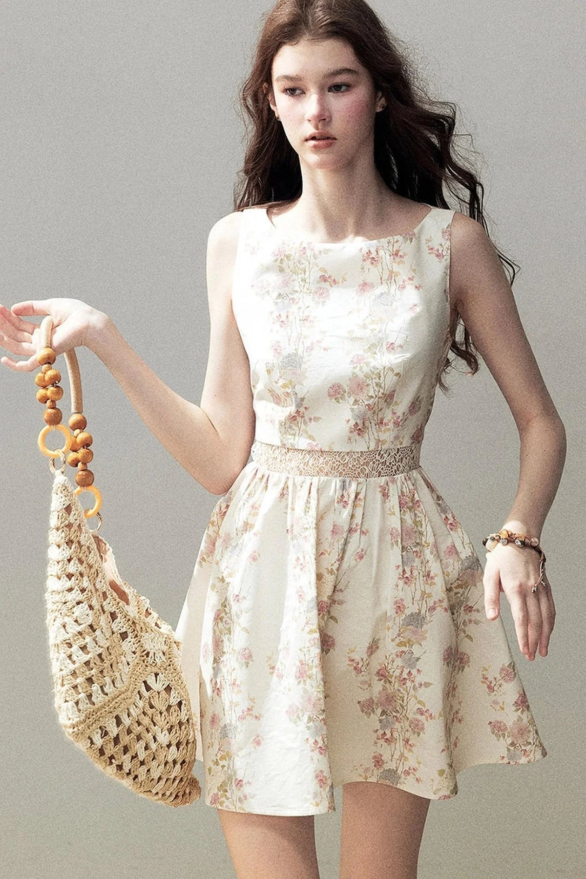 Sleeveless Floral Dress