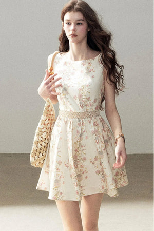 Sleeveless Floral Dress