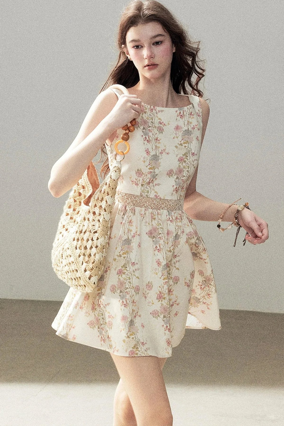Sleeveless Floral Dress