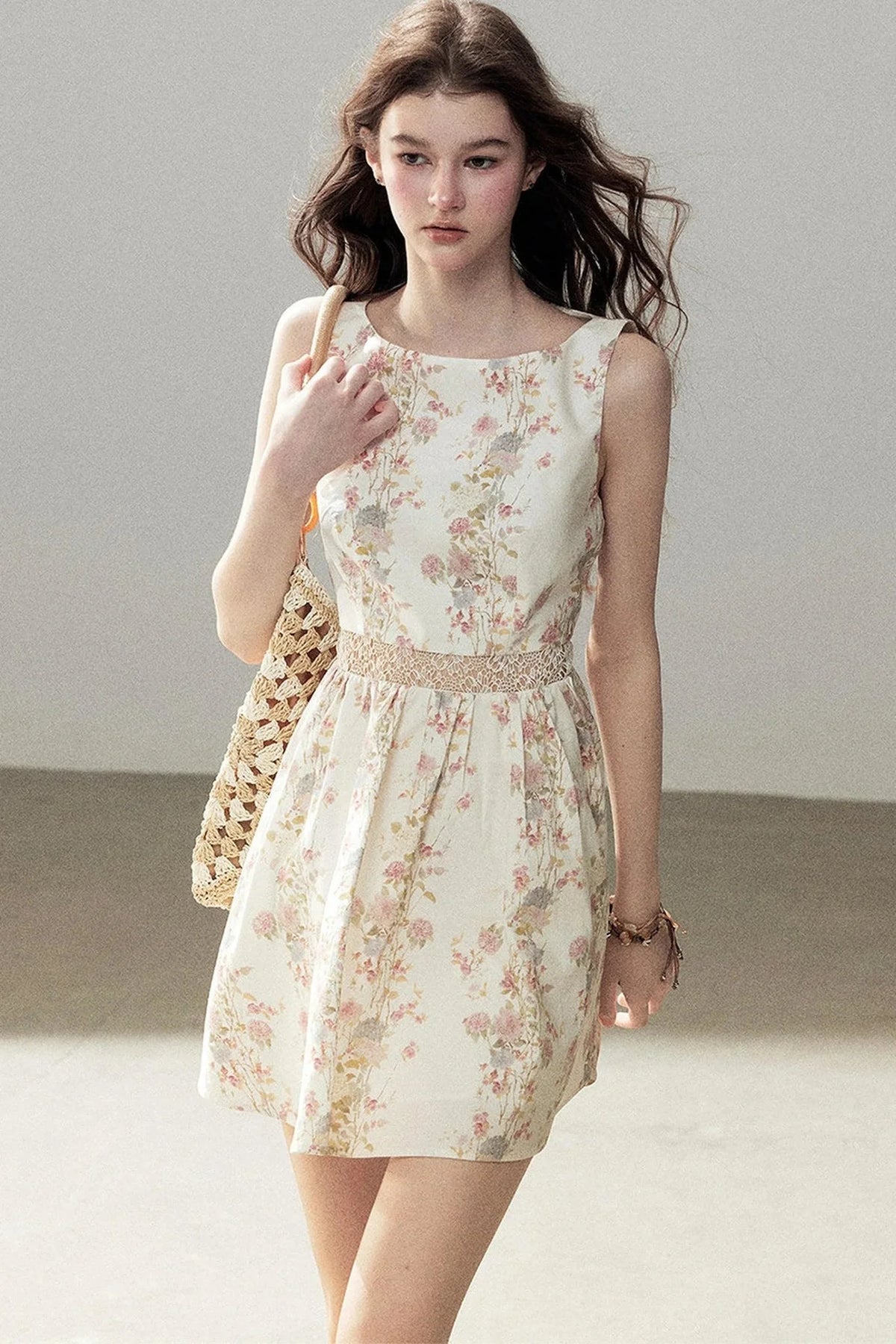 Sleeveless Floral Dress