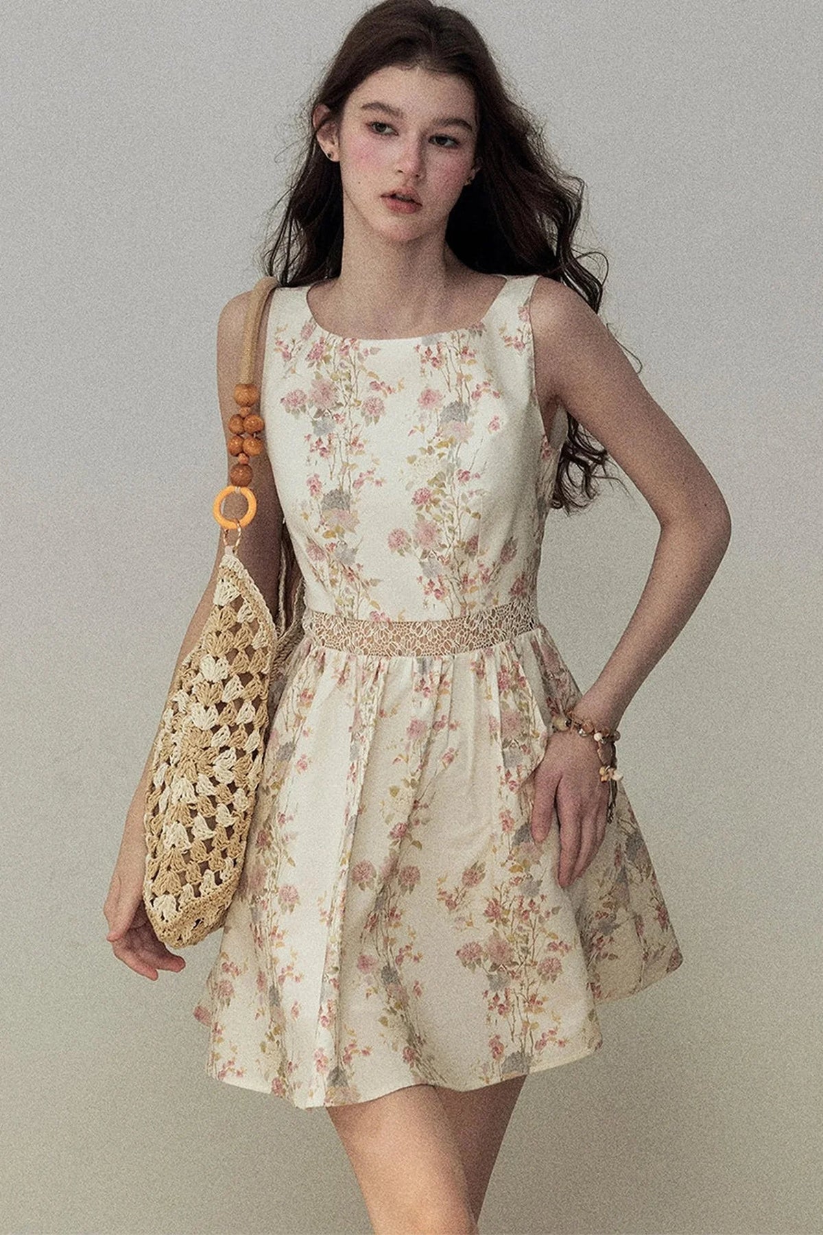Sleeveless Floral Dress