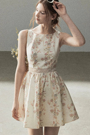 Sleeveless Floral Dress