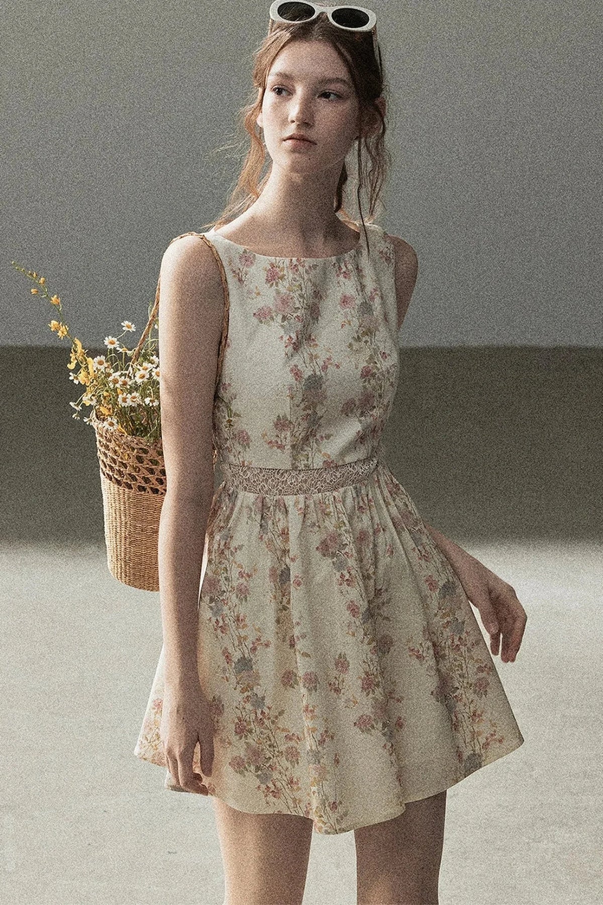 Sleeveless Floral Dress