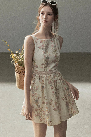 Sleeveless Floral Dress