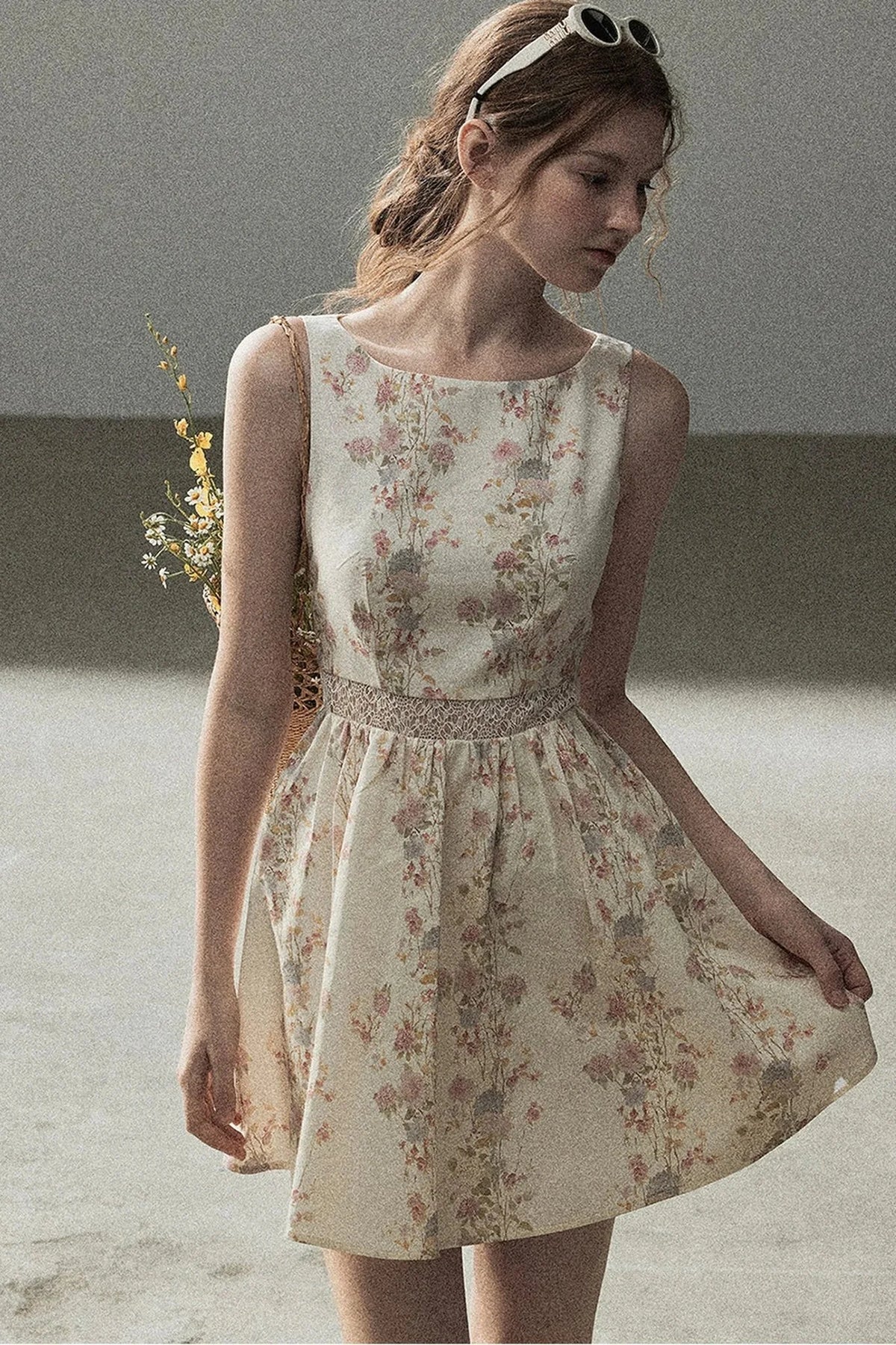 Sleeveless Floral Dress