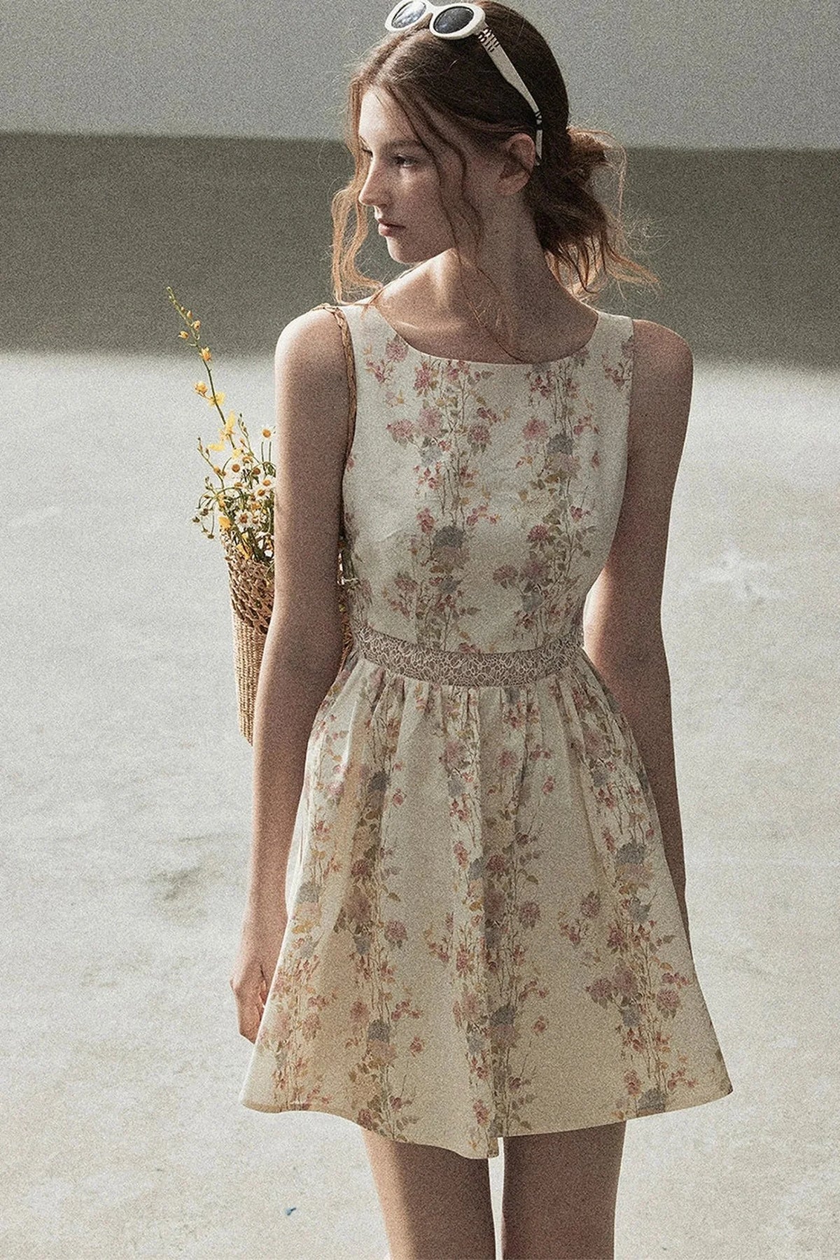 Sleeveless Floral Dress