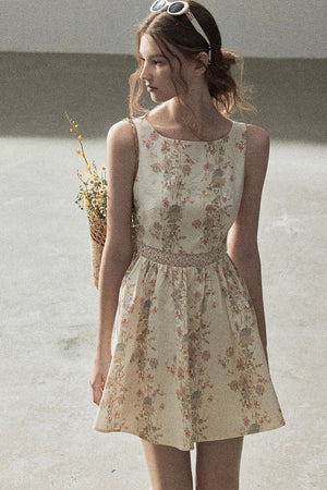 Sleeveless Floral Dress