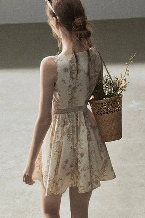 Sleeveless Floral Dress
