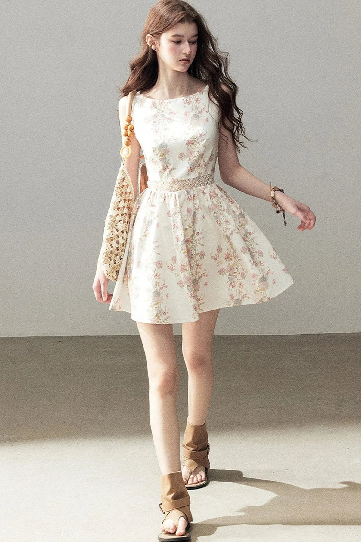 Sleeveless Floral Dress