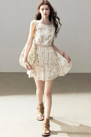 Sleeveless Floral Dress