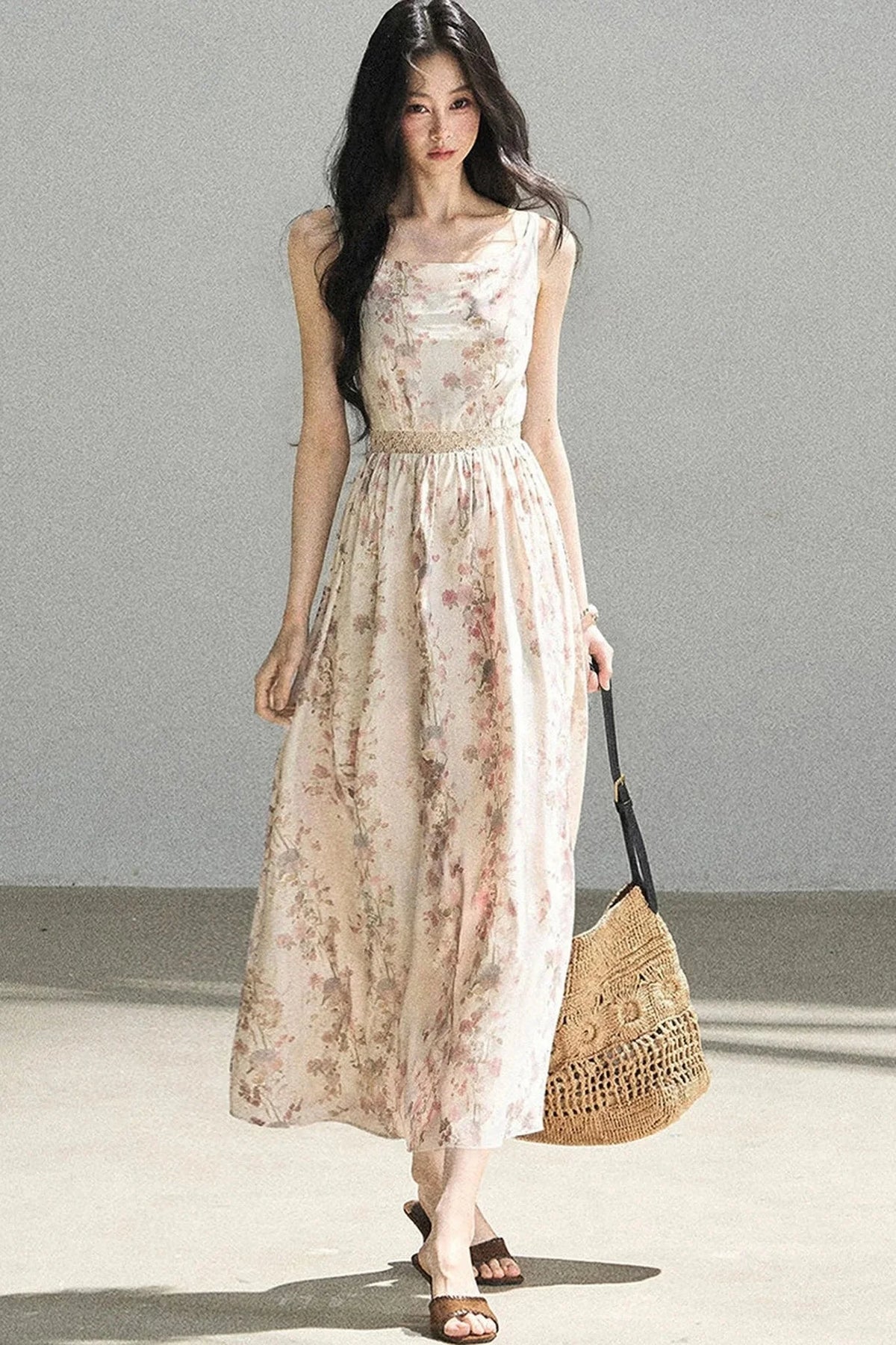 Sleeveless Floral Dress